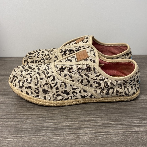 TOMS Brown Snow Leopard Classic Cordones size W6 - Picture 5 of 9